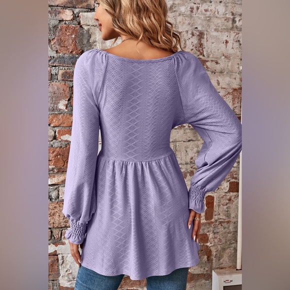 Love Spell Peplum Blouse Long Sleeve - Picture 4 of 5